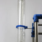 Agitating Lab Glass Reactor , Double Layer Glass Reactor With 3 Way Cow Adapter