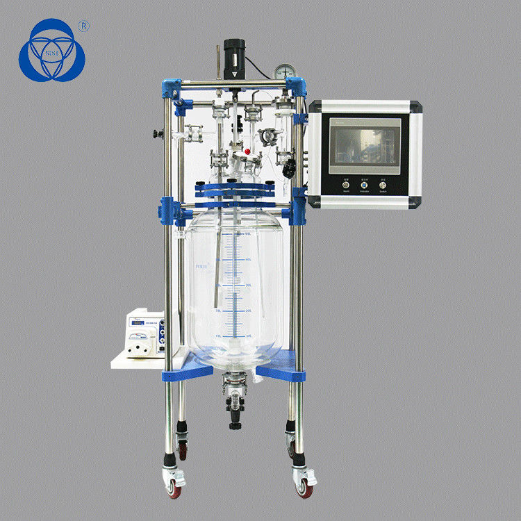 50l Chemical Glass Reactor Customized PLC Automatic Control System